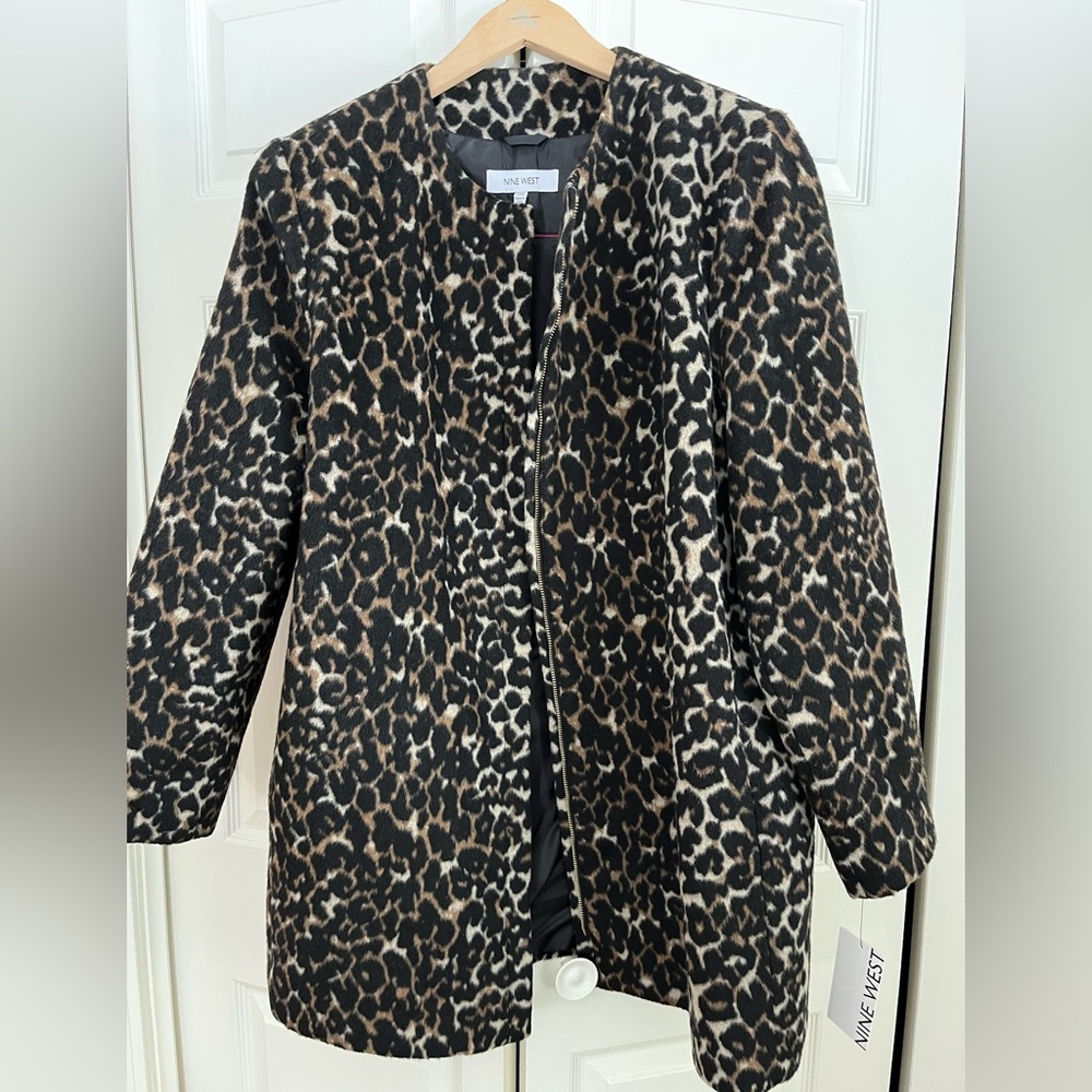 🛍️Nine West Ladies Leopard Winter Coat XXL